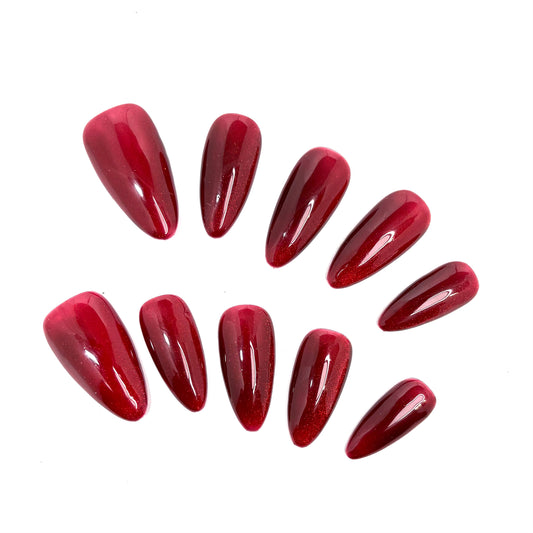 Burgundy Brilliance Stilettos