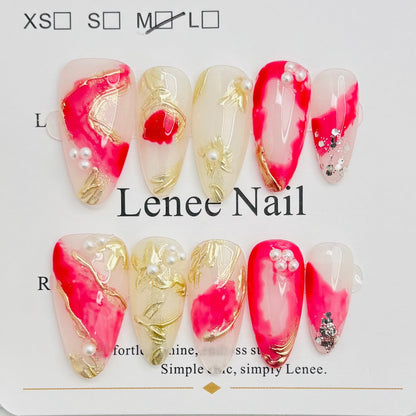 Crimson Marble Elegance